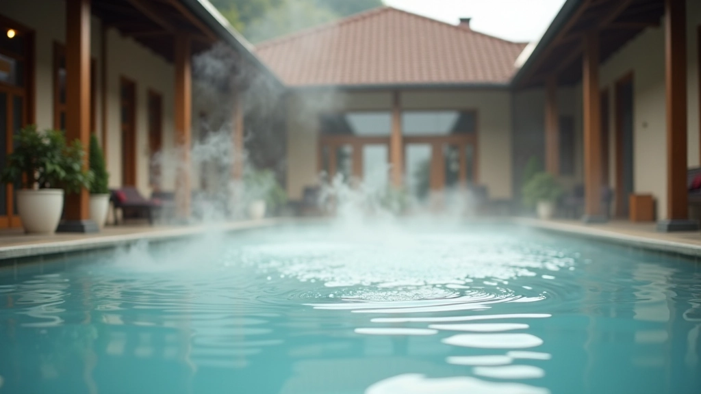 Thermal spring pool in Czech spa town